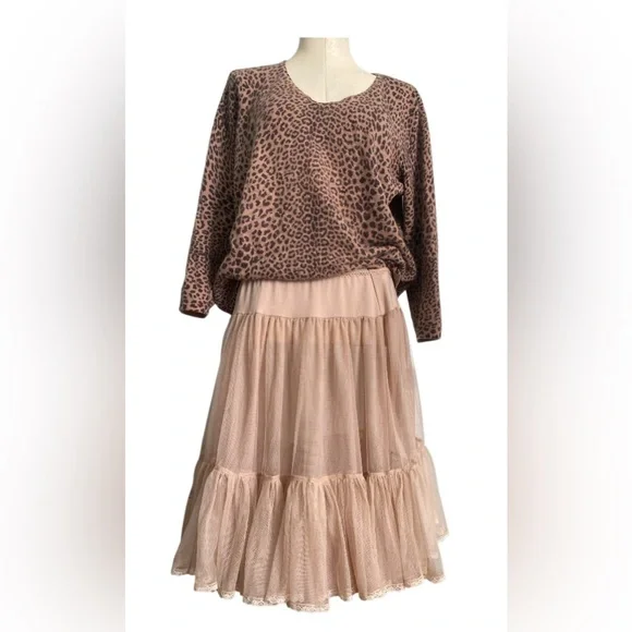 Vintage Anthropologie Odille Black Layered Tulle Skirt - pristine size S/M - Picture 5 of 11